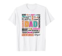 Loving Playful Strong Devoted Dad Brave Leader T-Shirt
