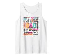 Loving Playful Strong Devoted Dad Brave Leader Tank Top