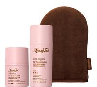 Loving Tan 2HR Express Tanning Lotion & 2HR Express Face Tanning Serum & Deluxe Applicator Mitt (Dark)