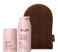Loving Tan 2HR Express Tanning Lotion & 2HR Express Face Tanning Serum & Deluxe Applicator Mitt (Medium)