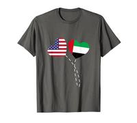 Loving USA UAE Flag Heart Emirati Americans Love T-Shirt