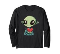 Loving Valentine's Alien for a Universe of Affection Long Sleeve T-Shirt