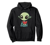 Loving Valentine's Alien for a Universe of Affection Pullover Hoodie