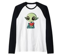 Loving Valentine's Alien for a Universe of Affection Raglan Baseball Tee