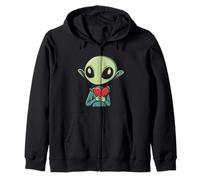 Loving Valentine's Alien for a Universe of Affection Zip Hoodie