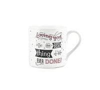 Loving You Pink Anniversary Love Mug - Fine Bone China White Coffee/Tea Present Romantic Gift