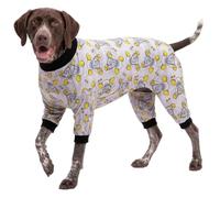 LovinPet Big Dogs Pajamas Clothes, Sleepytime Elephants Print, Pajamas for Pitbulls, Post Surgery Dog Shirt, Wound Care Large Dog Onesies, Lightweight Pullover, Full Coverage Large Breed Dog Pjs, 2XL