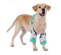 LovinPet Dinosaur Print Front Leg Sleeves for Medium and Large Dogs, Blue White,L