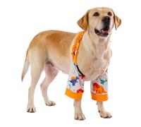 LovinPet Dinosaur Print Front Leg Sleeves for Medium and Large Dogs, White,L