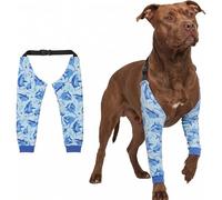 LovinPet Dog Elbow Protector Anti-Licking Elbow Sleeve, Adjustable, Comfortable & Durable Front Leg Guard for Medium to Large Dogs, Prevents Licking and Chewing,Dog Sleeve,Blue Blue
