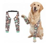 LovinPet Dog Elbow Protector Anti-Licking Elbow Sleeve, Adjustable, Comfortable & Durable Front Leg Guard for Medium to Large Dogs, Prevents Licking and Chewing,Dog Sleeve,Green Grey