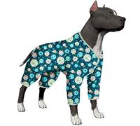 LovinPet Dog Pajamas For Women Big Dogs/Sea Buddies Jellyfish And Starfish Deep Ocean Prints/Lightweight Pullover Large Puppy Pajamas/Full Coverage Dog Pjs/Large Dog Jamammies