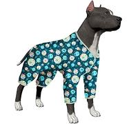 LovinPet Dog Pajamas For Women Big Dogs/Sea Buddies Jellyfish And Starfish Deep Ocean Prints/Lightweight Pullover Large Puppy Pajamas/Full Coverage Dog Pjs/Large Dog Jamammies
