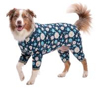 LovinPet Giant Dog Pajamas, Jellyfish And Starfish Deep Sea Print, Clothes for Dogs, Lightweight Pullover Large Puppy Pajamas, Large Breed Full Coverage Dog Jammies, Pet Pj's, 3XL
