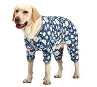 LovinPet Giant Dog Pajamas, Jellyfish And Starfish Deep Sea Print, Clothes for Dogs, Lightweight Pullover Large Puppy Pajamas, Large Breed Full Coverage Dog Jammies, Pet Pj's, XL