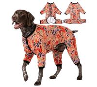 LovinPet Large Breed Dog Pajamas, Lightweight Pullover Full Coverage Dog Pjs, Pitbull Onesie, Happy Horse Coral Print, Pitbull Shirt, Pet Pajamas for Dogs, Pet Pj's, L