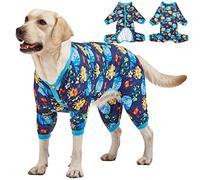 LovinPet Pajamas for Large Dogs, Lightweight Stretch Knit Pullover Dog Shirt, Marine Life Print, Pet Pajamas for Dogs, Large Breed Dog Jammie, PJ's for Pitbulls, Pet PJ's, 2XL