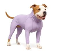 LovinPet UPF 50+ Dog Sun Protection Shirt for Medium and Large Dogs, 4-Way Stretch Nylon, Lightweight Anti-Static Quick-Dry UV Layer, Indoor Shedding Control and Winter Base Layer,Purple,2XL