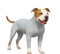 LovinPet UPF 50+ Dog Sun Protection Shirt for Medium and Large Dogs, 4-Way Stretch Nylon, Lightweight Anti-Static Quick-Dry UV Layer, Indoor Shedding Control and Winter Base Layer,Grey,L