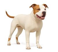 LovinPet UPF 50+ Dog Sun Protection Shirt for Medium and Large Dogs, 4-Way Stretch Nylon, Lightweight Anti-Static Quick-Dry UV Layer, Indoor Shedding Control and Winter Base Layer,White,M