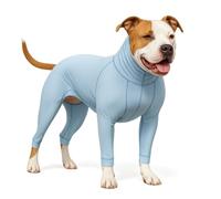 LovinPet UPF 50+ Dog Sun Protection Shirt for Medium and Large Dogs, 4-Way Stretch Nylon, Lightweight Anti-Static Quick-Dry UV Layer, Indoor Shedding Control and Winter Base Layer,Blue,2XL