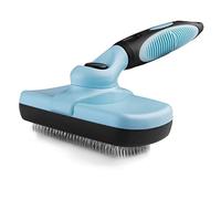 LOVINPUP Pet Slicker Brush - Self Cleaning Brush for Dogs & Cats w/Retractable Bristles for All Hair Types - Massaging Pins Remove Tangles & Mats Painlessly - Durable Grooming Tool for Dogs & Cats