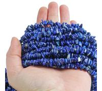 Lovionus89 150 CM Lapis Lazuli Irregular Shaped Crystal and Healing Tumbled Chip Stone Beads for Jewelry Making
