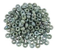 Lovionus89 20 Pcs Grey Moonstone Large Hole Loose Stone Rondelle Beads for Crystals and Healing Stones Jewelry Makings
