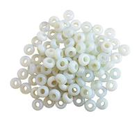 Lovionus89 20 Pcs Opalite Large Hole Loose Stone Rondelle Beads for Crystals and Healing Stones Jewelry Makings