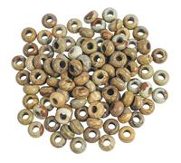 Lovionus89 20 Pcs Picture Jasper Large Hole Loose Stone Rondelle Beads for Crystals and Healing Stones Jewelry Makings