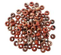 Lovionus89 20 Pcs Red Jasper Large Hole Loose Stone Rondelle Beads for Crystals and Healing Stones Jewelry Makings