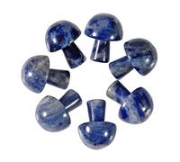 Lovionus89 7Pcs Crystal Mushroom Sculpture Stone Statue Figurine, Hand Carved Gemstone Mushrooms Crafts Healing Chakra Decor, Sodalite