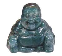 Lovionus89 Hand Carved Crystal Stone Maitreya Buddhism, 1.5 Inch Laughing Happy Buddha Figurine Home Decoration, India Agate