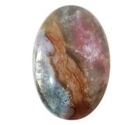 Lovionus89 India Agate Worry Stones, Natural Oval Palm Pocket Healing Crystal Massage Spa Energy Stone