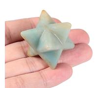 Lovionus89 Natural Amazonite Merkaba Crystal Protection Sacred Meditation Energy Generator Healing Chakra Six-pointed Star 1 Inch