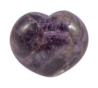 Lovionus89 Natural Amethyst Healing Heart Shape Crystal Stone, Polished Semi-Precious Stone for Love, Wellness Positive Energy | Reiki Chakra Meditation(1.8 Inch)
