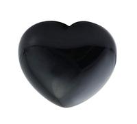 Lovionus89 Natural Black Obsidian Healing Heart Shape Crystal Stone, Polished Semi-Precious Stone for Love, Wellness Positive Energy | Reiki Chakra Meditation(1.8 Inch)