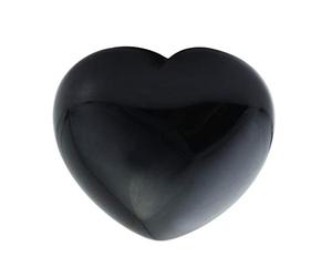 Lovionus89 Natural Black Obsidian Healing Heart Shape Crystal Stone, Polished Semi-Precious Stone for Love, Wellness Positive Energy | Reiki Chakra Meditation(1.8 Inch)