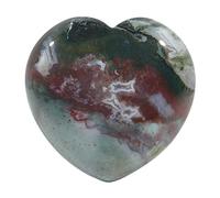 Lovionus89 Natural Indian Agate Healing Heart Shape Crystal Stone, Polished Semi-Precious Stone for Love, Wellness Positive Energy | Reiki Chakra Meditation (2.17 Inch)