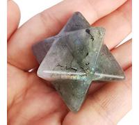 Lovionus89 Natural Moonstone Merkaba Crystal Protection Sacred Meditation Energy Generator Healing Chakra Six-pointed Star 1 Inch