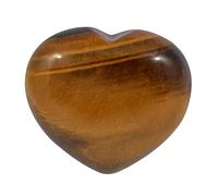 Lovionus89 Natural Tiger's Eye Healing Heart Shape Crystal Stone, Polished Semi-Precious Stone for Love, Wellness Positive Energy | Reiki Chakra Meditation(1.8 Inch)
