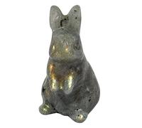 Lovionus89 Rabbit Crystal Decor Figurines, 2 Inches Natural Healing Stones Hand Carved Sculpture Ornaments Colletctible, Moonstone