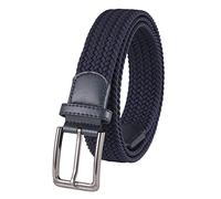 Lovionus89 Stretch Belt Men, Adjustable Woven Braided Web Golf Belt for Casual Jeans, 115 CM, Dark Blue