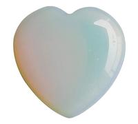 Lovionus89 Synthesis Opalite Healing Heart Shape Crystal Stone, Polished Semi-Precious Stone for Love, Wellness Positive Energy | Reiki Chakra Meditation(2.17 Inch)
