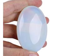 Lovionus89 Synthesis Opalite Worry Stones, Oval Palm Pocket Healing Crystal Massage Spa Energy Stone