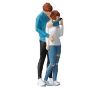 LOVIVER 1/64 Scale Diorama Figure Miniature Scene,Micro Landscape,2.8cm Height Resin Street People Model Character Couples for Adults