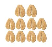 LOVIVER 10 Pairs of Ears, Ideal for Costumes. Soft, Double-Sided Animal Ears, for Creating Headbands with Patches Or, Khaki