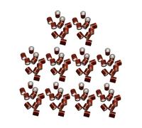 LOVIVER 100x Pigeon Leg Rings Tags Numbered Readable Poultry Accessory Identify Bands Bird Management Tool for Chicks Duck Lovebird, brown