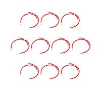 LOVIVER 10Pcs Nylon Adjustable Slider Bracelets Handmade String Wrap Bracelets Twisted Cord Bracelet Making for Jewelry Making Findings, Red Argent