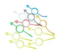 LOVIVER 10Pcs Pool Billiards Training Aid Pool Aiming Aid High Performance Random Color Ball Position Marker for Intermediate